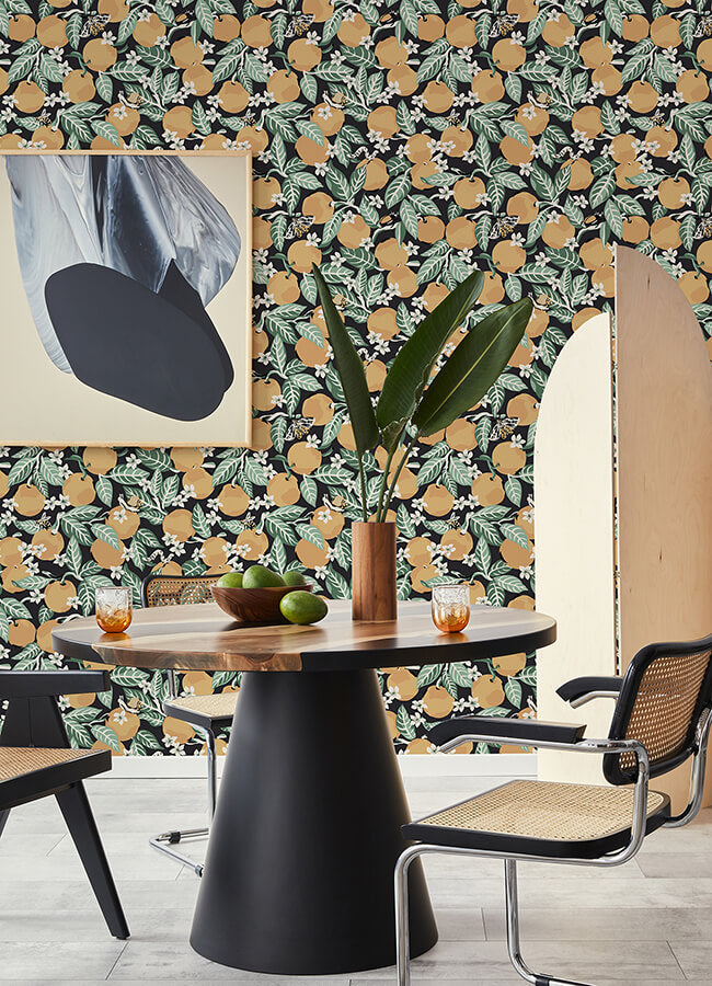 ink-orange-grove-peel-and-stick-wallpaper-york-wallcoverings-pfs4817 - York Wallcoverings Wallpaper