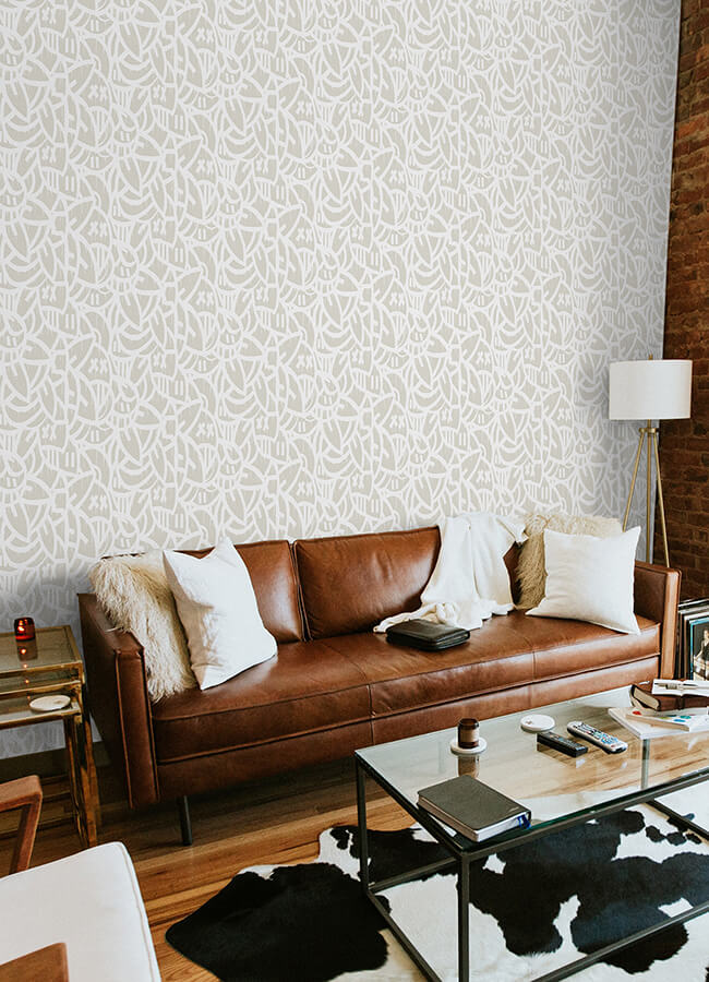 cream-bold-arrangements-peel-and-stick-wallpaper-york-wallcoverings-aas4881 - York Wallcoverings Wallpaper