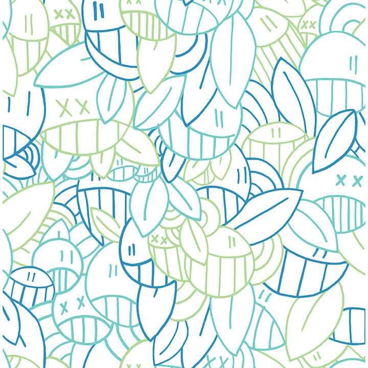 Multi Cool Floral Sequence Peel & Stick - York Wallcoverings - AAS4882 - York Wallcoverings Wallpaper