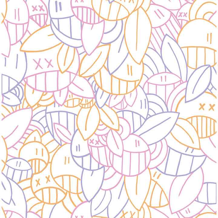 Multi Warm Floral Sequence Peel & Stick - York Wallcoverings - AAS4883 - York Wallcoverings Wallpaper