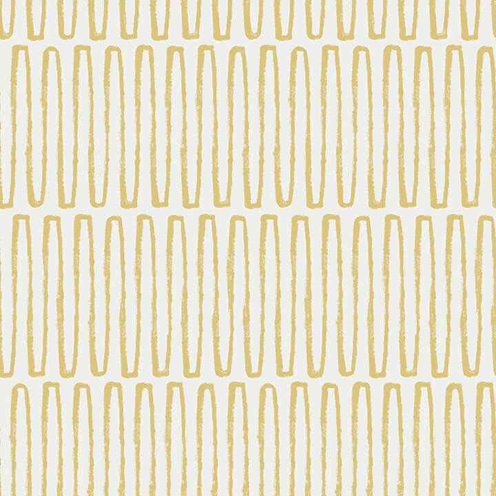 Lars Mustard Retro Wave Wallpaper - York Wallcoverings - 4066-26500 - York Wallcoverings Wallpaper