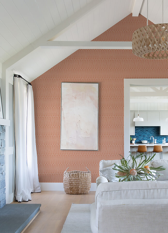lars-coral-retro-wave-wallpaper-york-wallcoverings-4066-26503 - York Wallcoverings Papel pintado
