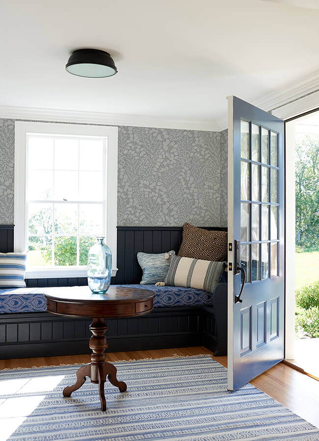 elin-charcoal-berry-botanical-wallpaper-york-wallcoverings-4066-26519 - York Wallcoverings Wallpaper