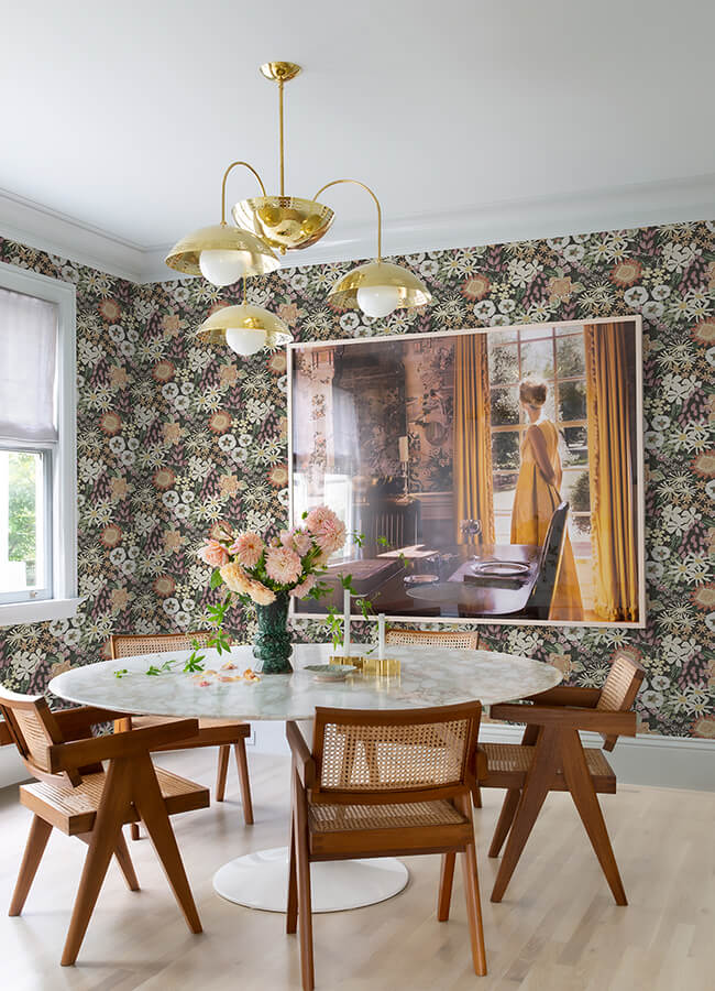 karina-raspberry-wildflower-garden-wallpaper-york-wallcoverings-4066-26522 - York Wallcoverings Wallpaper