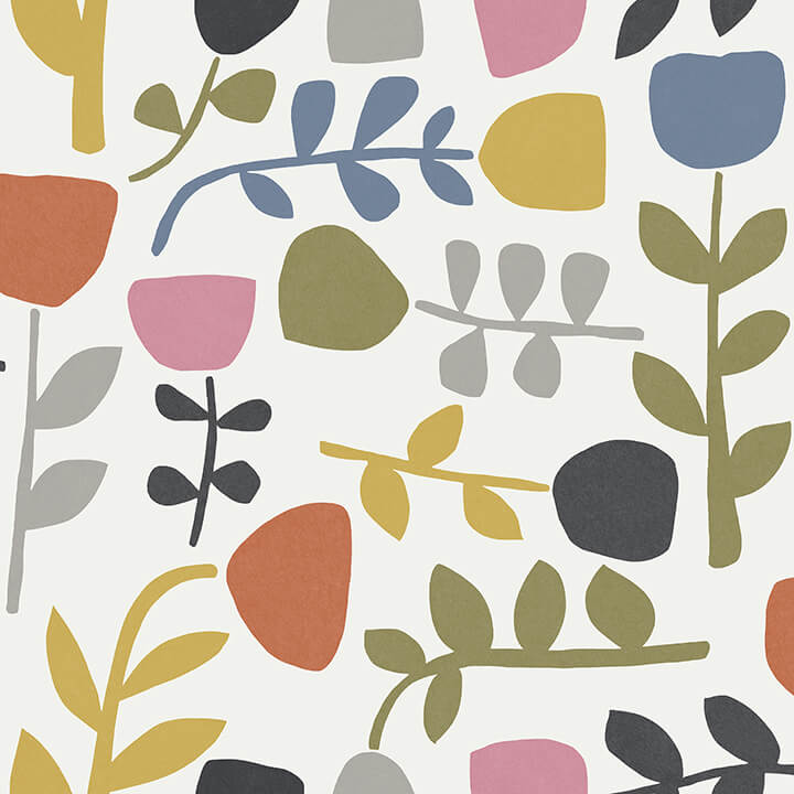 juni-multicolor-abstract-tulips-wallpaper-york-wallcoverings-4066-26538 - York Wallcoverings Papel pintado