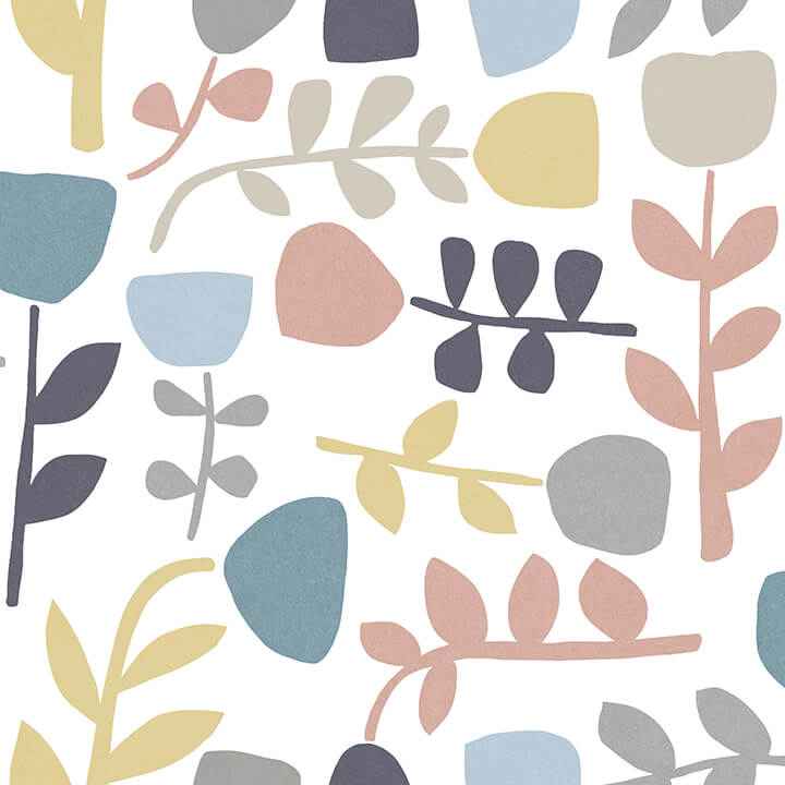 Juni Pastel Abstract Tulips Wallpaper - York Wallcoverings - 4066-26539 - York Wallcoverings Wallpaper
