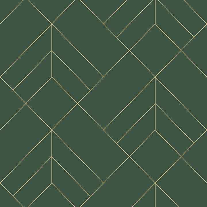 Sander Evergreen Geometric Wallpaper - York Wallcoverings - 4066-26550