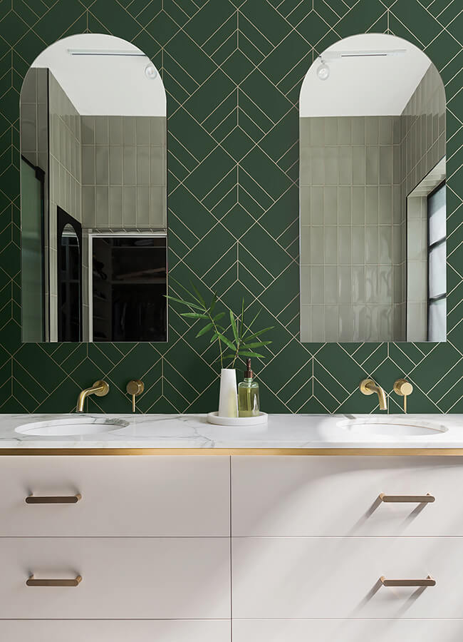 sander-evergreen-geometric-wallpaper-york-wallcoverings-4066-26550 - York Wallcoverings Wallpaper