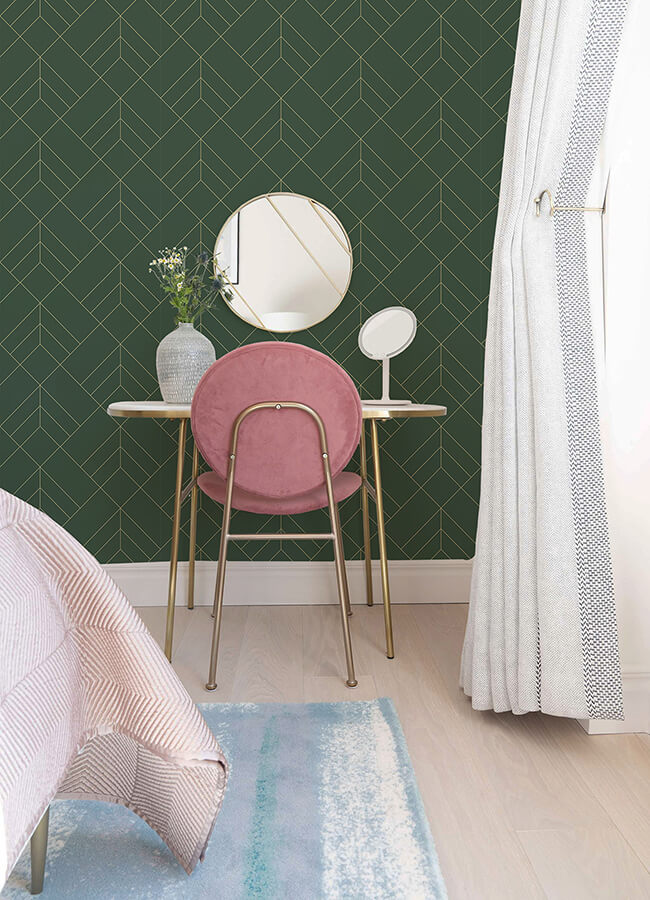 sander-evergreen-geometric-wallpaper-york-wallcoverings-4066-26550 - York Wallcoverings Wallpaper