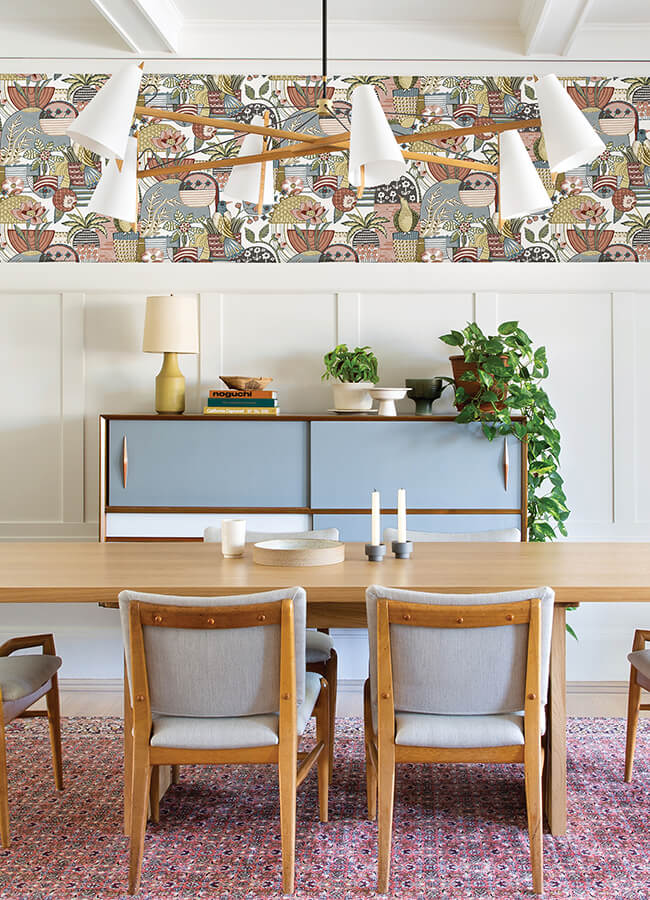 fika-mustard-blissful-birds-blooms-wallpaper-york-wallcoverings-4066-26556 - York Wallcoverings Wallpaper