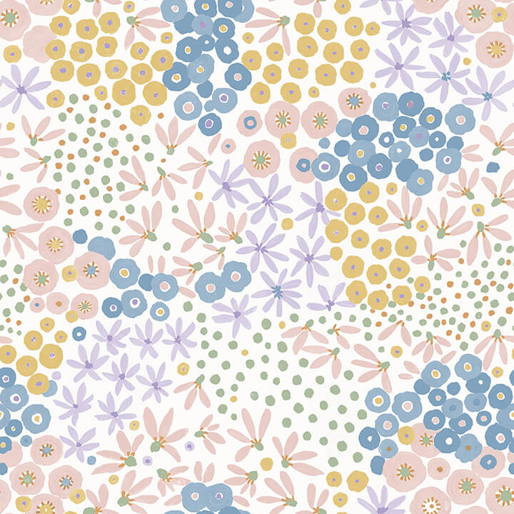 floral-bunch-multi-bright-peel-and-stick-wallpaper-york-wallcoverings-nus4847 - York Wallcoverings Wallpaper