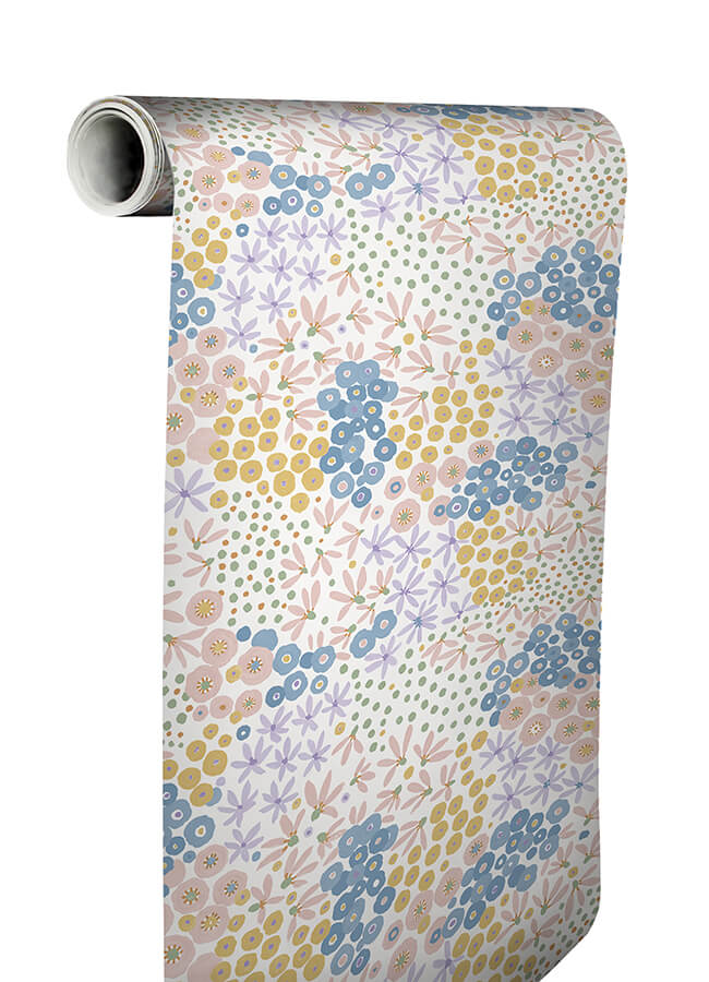 floral-bunch-multi-bright-peel-and-stick-wallpaper-york-wallcoverings-nus4847 - York Wallcoverings Wallpaper