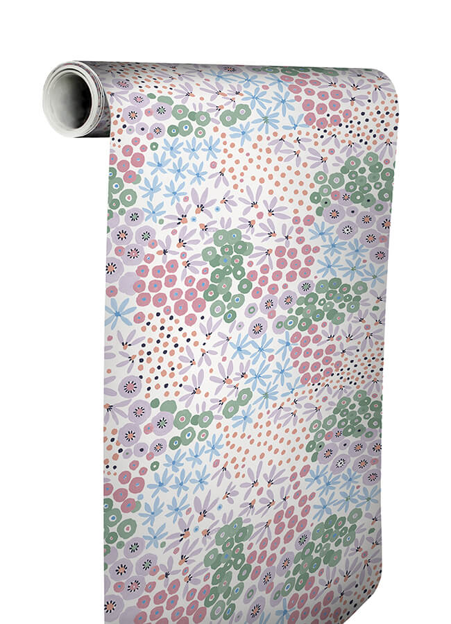 floral-bunch-multi-cool-peel-and-stick-wallpaper-york-wallcoverings-nus4849 - York Wallcoverings Wallpaper