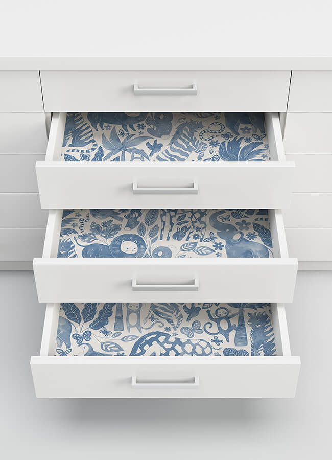 sweet-safari-blue-peel-and-stick-wallpaper-york-wallcoverings-nus4850 - York Wallcoverings Wallpaper