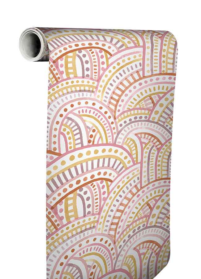Retro Rainbow Multi Warm Peel and Stick Wallpaper - York Wallcoverings - NUS4855 - York Wallcoverings Wallpaper