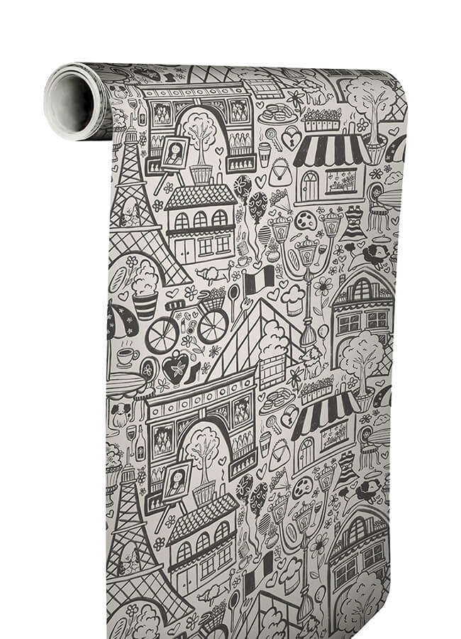 oui-paris-charcoal-peel-and-stick-wallpaper-york-wallcoverings-nus4859 - York Wallcoverings Wallpaper