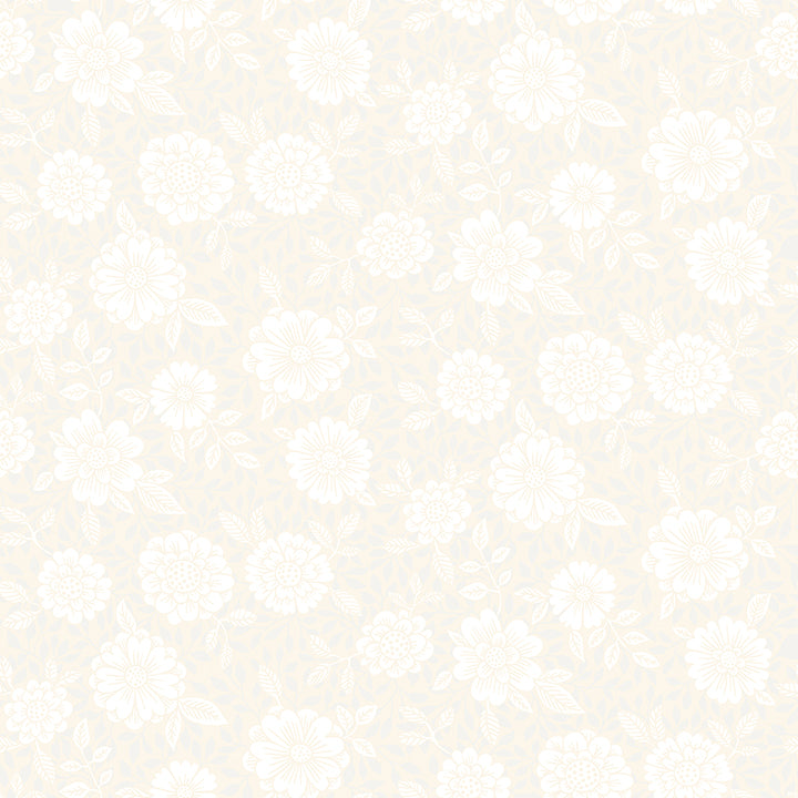 lizette-cream-charming-floral-wallpaper-york-wallcoverings-4080-15907 - York Wallcoverings Wallpaper