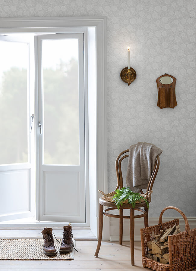 lizette-light-grey-charming-floral-wallpaper-york-wallcoverings-4080-15908 - York Wallcoverings Papel pintado