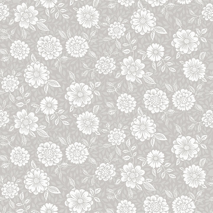 lizette-grey-charming-floral-wallpaper-york-wallcoverings-4080-15909 - York Wallcoverings Papel pintado