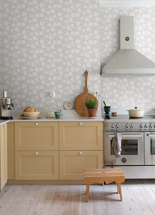 lizette-grey-charming-floral-wallpaper-york-wallcoverings-4080-15909 - York Wallcoverings Papel pintado