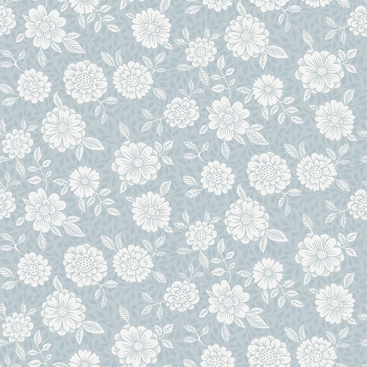 lizette-light-blue-charming-floral-wallpaper-york-wallcoverings-4080-15912 - York Wallcoverings Papel pintado