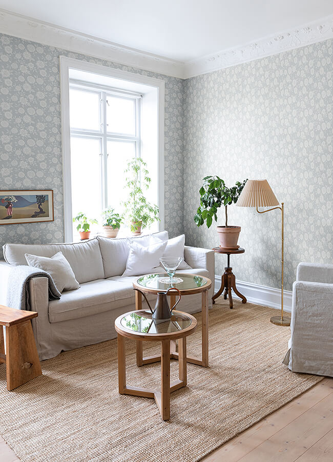 lizette-light-blue-charming-floral-wallpaper-york-wallcoverings-4080-15912 - York Wallcoverings Papel pintado