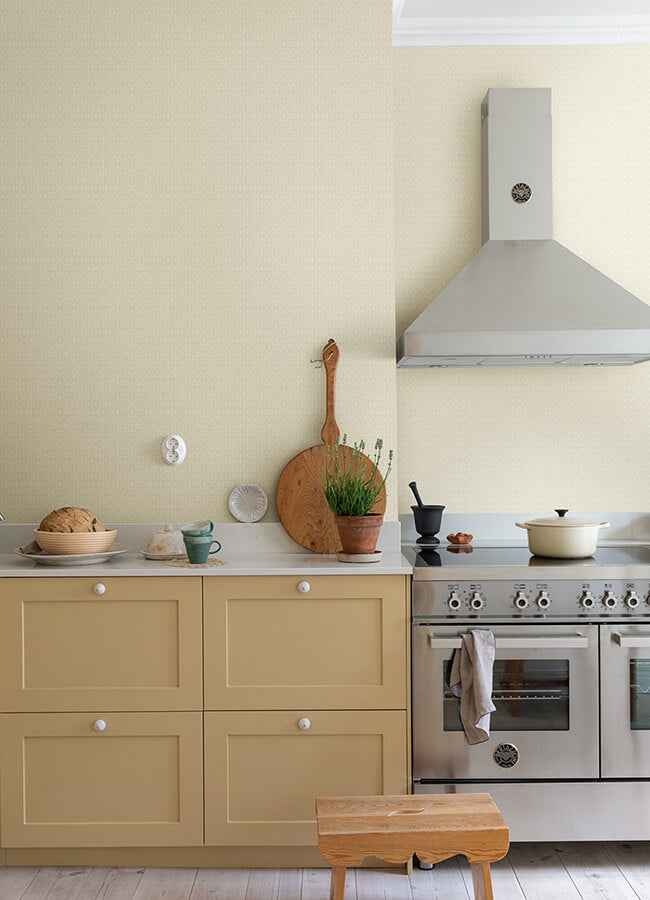 Athena Cream Scalloped Botanical Wallpaper - York Wallcoverings - 4080-15913 - York Wallcoverings Wallpaper