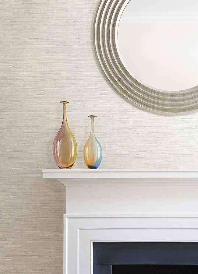 Agave Light Grey Faux Grasscloth Wallpaper - York Wallcoverings - 4080-24281 - York Wallcoverings Wallpaper