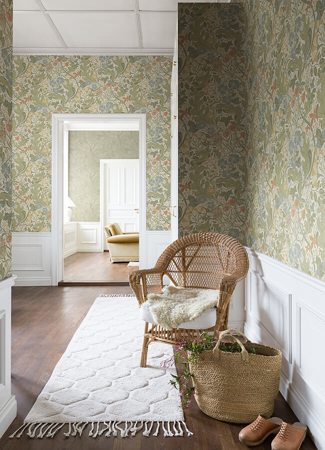 elise-cream-nouveau-gardens-wallpaper-york-wallcoverings-4080-83101 - York Wallcoverings Wallpaper