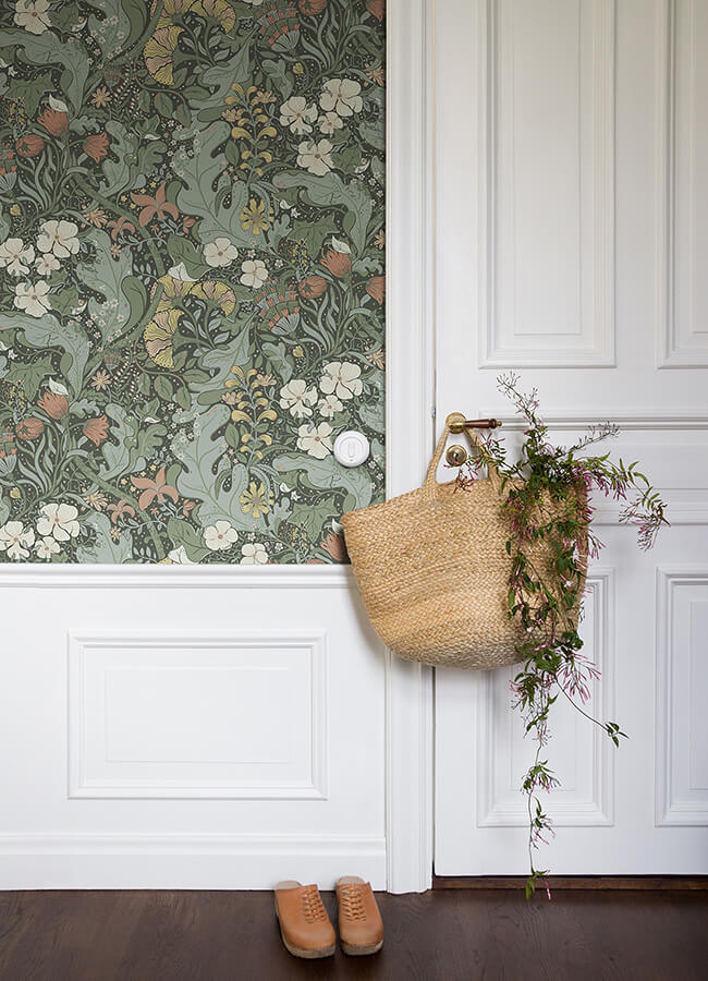 elise-green-nouveau-gardens-wallpaper-york-wallcoverings-4080-83103 - York Wallcoverings Wallpaper