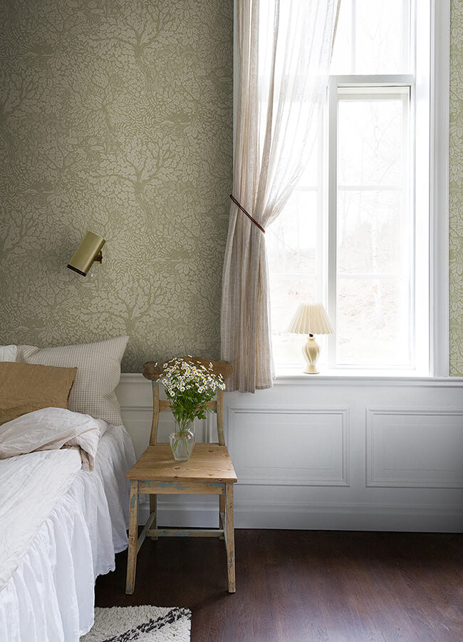 olle-sage-forest-sanctuary-wallpaper-york-wallcoverings-4080-83108 - York Wallcoverings Papel pintado