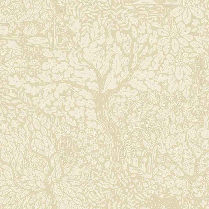 Olle Neutral Forest Sanctuary Wallpaper - York Wallcoverings - 4080-83109