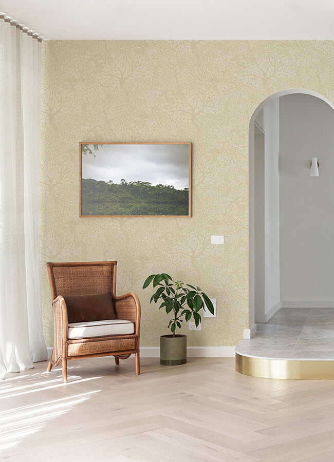 olle-neutral-forest-sanctuary-wallpaper-york-wallcoverings-4080-83109 - York Wallcoverings Papel pintado