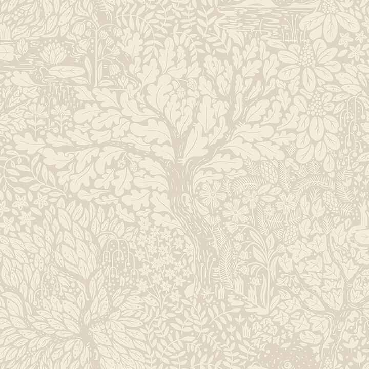 Olle Taupe Forest Sanctuary Wallpaper - York Wallcoverings - 4080-83110 - York Wallcoverings Wallpaper