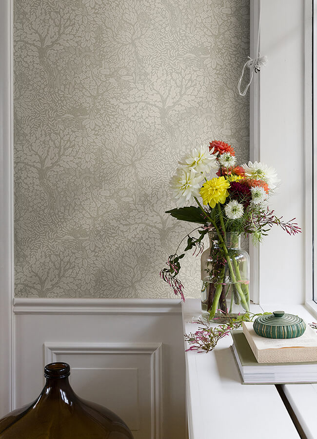 olle-taupe-forest-sanctuary-wallpaper-york-wallcoverings-4080-83110 - York Wallcoverings Papel pintado