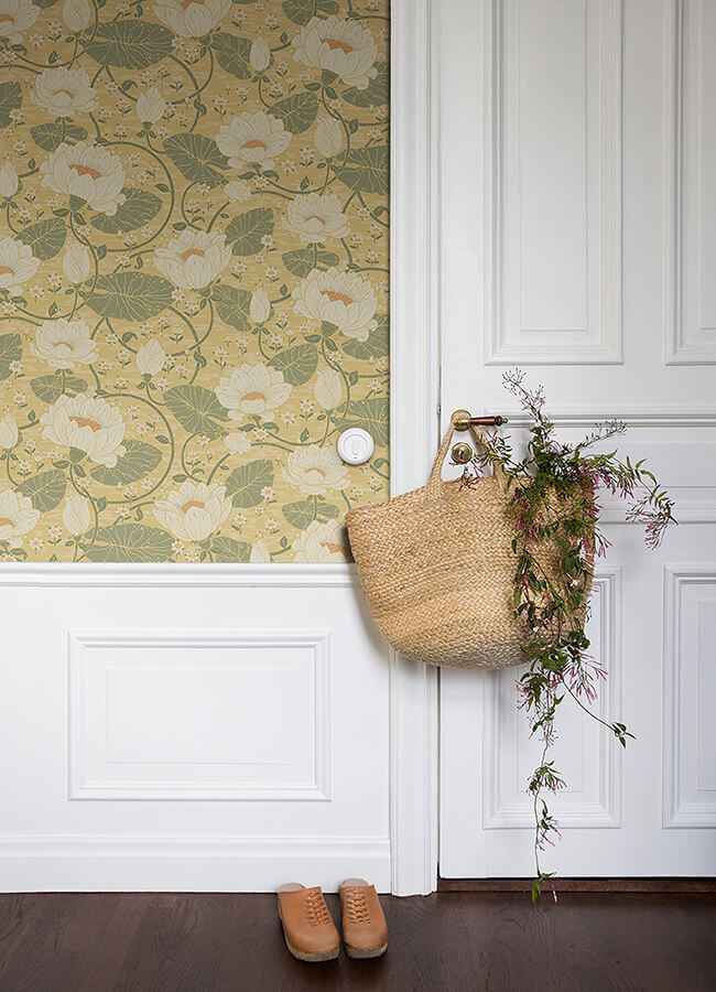 Eva Light Yellow Lotus Dreams Wallpaper - York Wallcoverings - 4080-83123 - York Wallcoverings Wallpaper