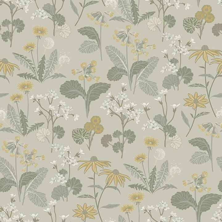 Magdalena Light Green Dandelion Wallpaper - York Wallcoverings - 4080-92134 - York Wallcoverings Wallpaper