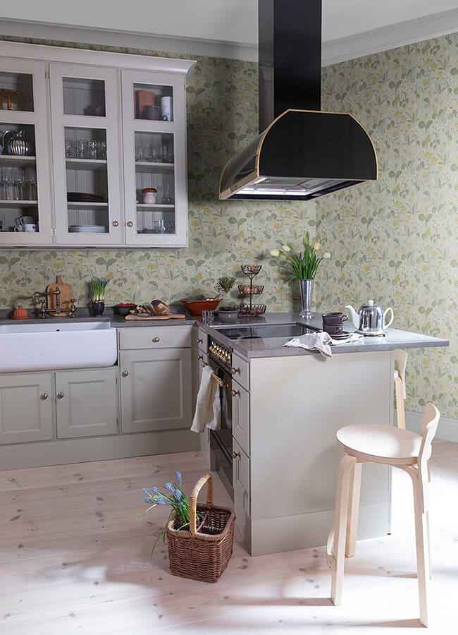 Magdalena Light Green Dandelion Wallpaper - York Wallcoverings - 4080-92134 - York Wallcoverings Wallpaper