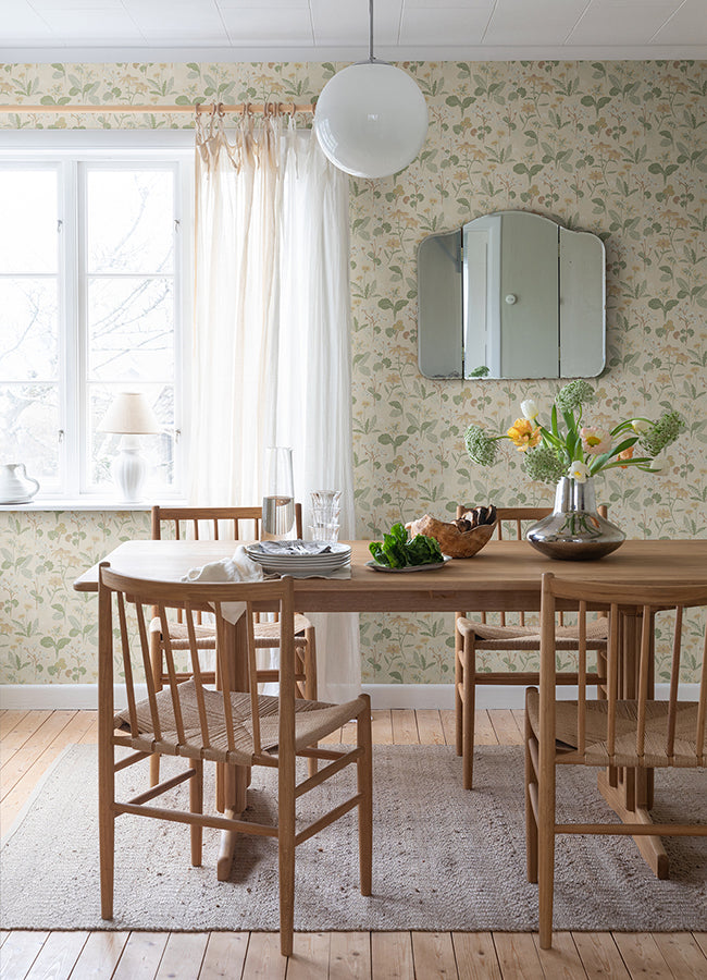 magdalena-light-yellow-dandelion-wallpaper-york-wallcoverings-4080-92135 - York Wallcoverings Papel pintado