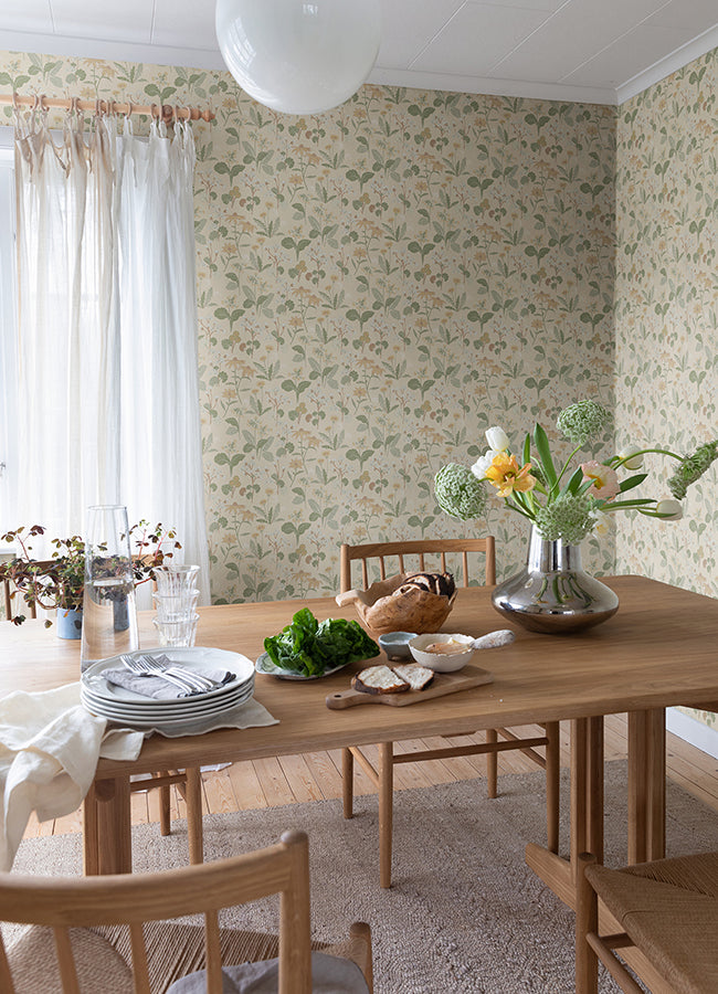 magdalena-light-yellow-dandelion-wallpaper-york-wallcoverings-4080-92135 - York Wallcoverings Papel pintado