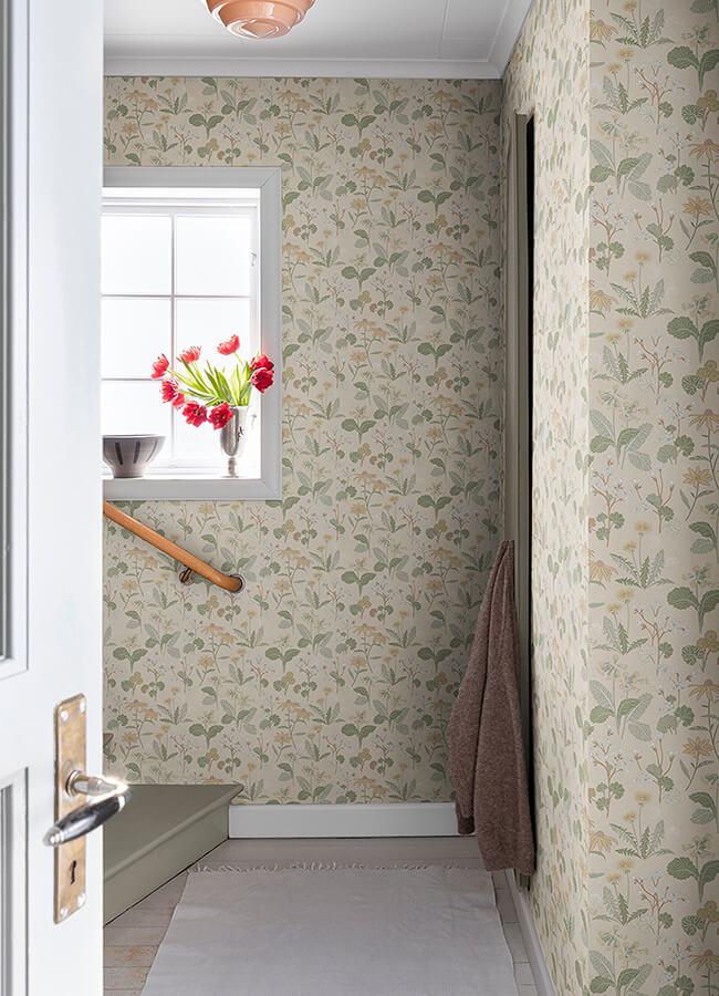 magdalena-light-yellow-dandelion-wallpaper-york-wallcoverings-4080-92135 - York Wallcoverings Wallpaper