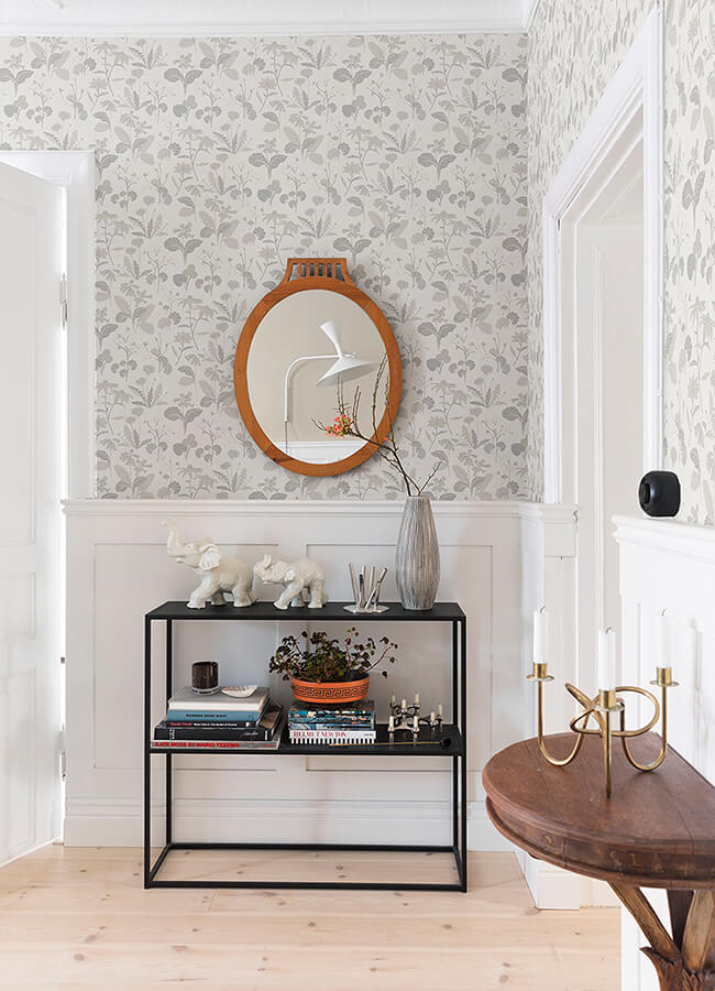 magdalena-light-grey-dandelion-wallpaper-york-wallcoverings-4080-92136 - York Wallcoverings Papel pintado