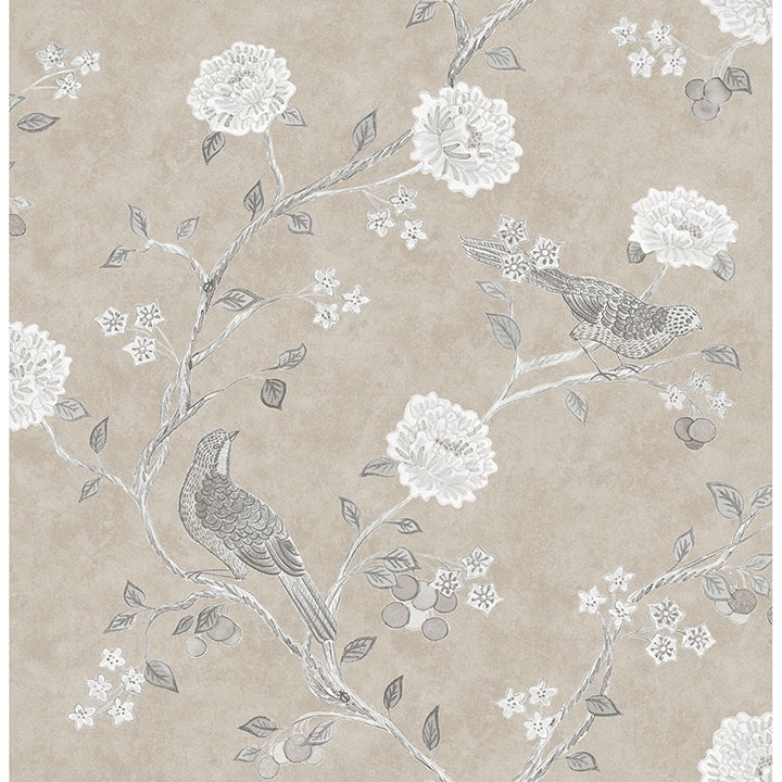 wellesley-taupe-chinoiserie-wallpaper-york-wallcoverings-ast4969 - York Wallpaper Wallpaper