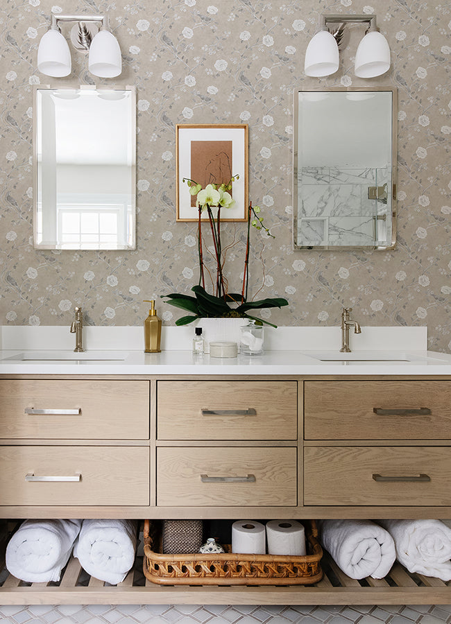 wellesley-taupe-chinoiserie-wallpaper-york-wallcoverings-ast4969 - York Wallpaper Wallpaper