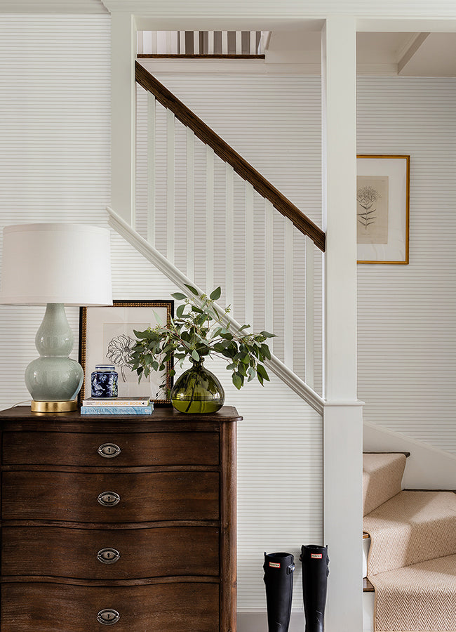 oliver-taupe-simple-stripe-wallpaper-by-erin-gates-york-wallcoverings-ast4973 - York Wallcoverings Wallpaper