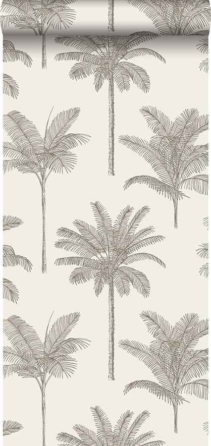 Taj Beige Palm Trees Wallpaper - York Wallcoverings - DD139163 - York Wallcoverings Wallpaper