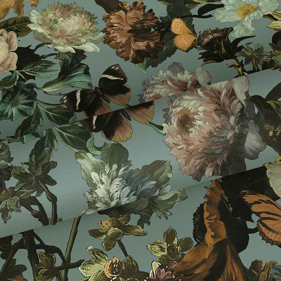 Zarinda Light Blue Flowers Wallpaper - York Wallcoverings - DD139292 - York Wallcoverings Wallpaper
