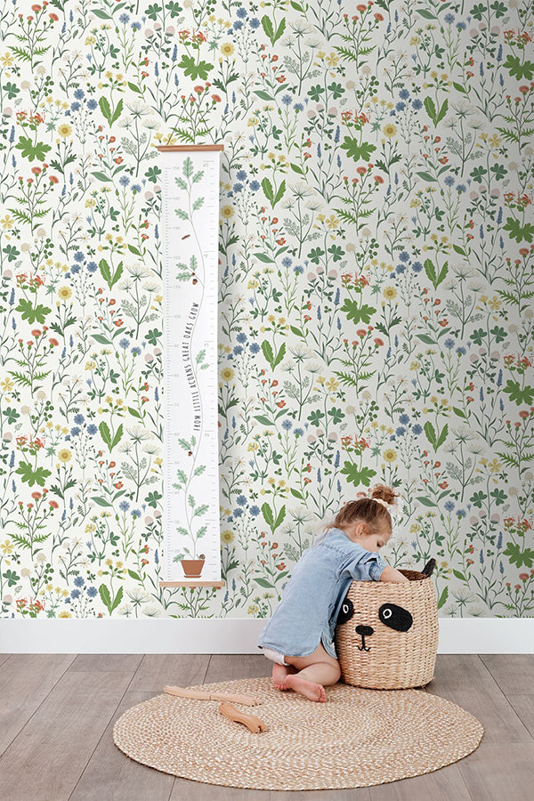 fiore-green-wildflowers-wallpaper-york-wallcoverings-dd139390 - York Wallpaper Wallpaper