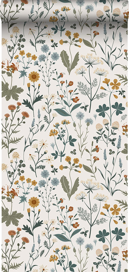 fiore-blue-wildflowers-wallpaper-york-wallcoverings-dd139391 - York Wallcoverings Papel pintado