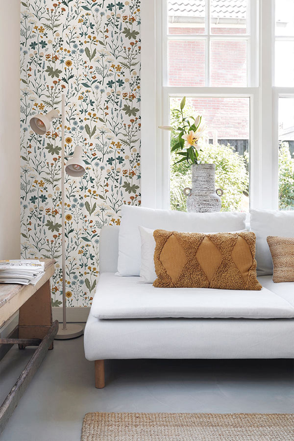 fiore-blue-wildflowers-wallpaper-york-wallcoverings-dd139391 - York Wallcoverings Papel pintado
